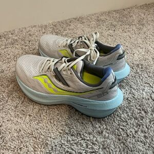 Forces Gray and Blue Athletic Shoes